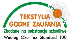 Certyfikat Oeko-Tex@ Standard 100 potwierdzający bezpieczeństwo użytkowania produktów E.Cima - Hurtownia Benetex przedstawiciel w Polsce